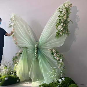 Decorazione in Tessuto a Forma di Grande Farfalla Fatta a Mano con <span class=keywords><strong>Design</strong></span> Staccabile, Adatta per Negozi di Artigianato - Product Image 1