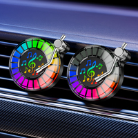 Diffuseur d'arômes pour voiture en forme de gramophone, lumière rythmique RGB activée par le son, clip de parfum pour grille d'aération automobile