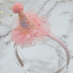 Colorful Birthday pink Crown Cap Kids <b>Baby</b> Happy Birthday <b>Headband</b> Party Hair Decoration Accessories - Product Image 3