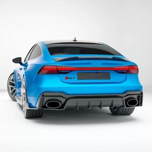 Pour <span class=keywords><strong>Audi</strong></span> RS7 Kit de carrosserie en Fiber de carbone sèche RS7 RZ Style diffuseur de lèvre avant en Fiber de carbone Spoiler jupe latérale - Product Image 4