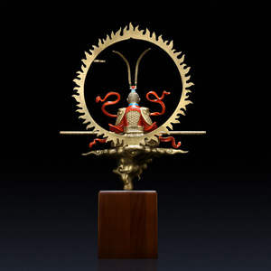 Estatua de bronce escultura de Guanyin en posición sentada - Product Image 5