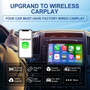 Không dây 2 + 8G 2 + 16G 4 + 16G 4 + 64G Ai Carplay Hộp <span class=keywords><strong>Adapter</strong></span> Xách Tay Xe chơi Android plug and play tự động ma thuật HD mi xe TV Box - Product Image 3