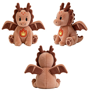Faible MOQ, peluche douce de dinosaure avec des ailes, jouets pour enfants, dragon de feu, rembourrage en polyester non toxique, peluche douce personnalisable - Product Image 2