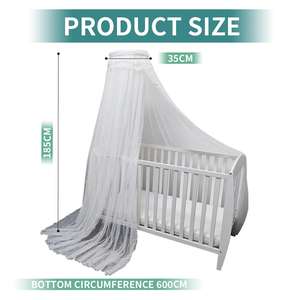 <span class=keywords><strong>Moustiquaire</strong></span> ronde portable pour bébé, <span class=keywords><strong>moustiquaire</strong></span> ronde pour garçons et filles, <span class=keywords><strong>lit</strong></span> de princesse, filet de <span class=keywords><strong>lit</strong></span> pour enfants, décoration de chambre d'enfant, literie - Product Image 4