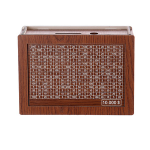 Tirelire en bois avec compteur, tirelire artisanale en bois avec compteur de pièces numérique LCD, boîte d'épargne pour la maison et le bureau, cadeau pour enfants et adultes - Product Image 2