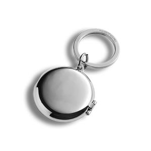 Llavero Espejo Metálico Plateado de Doble Cara con Logotipo Personalizado de Alta Calidad - Product Image 3