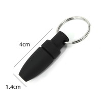 Perforateur de cigares portable avec clip porte-clés, coupe-lame en caoutchouc, perforateur de trous, couteau de poche, accessoire pratique