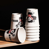 Tapa para Vaso de Café Desechable Compostable de 8oz, Pared Simple, con Logotipo Personalizado Impreso, Ecológico, Reciclable, para Bebidas Calientes, para Cafetería