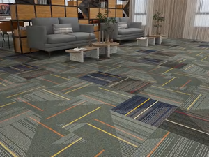 Baldosas de Moqueta Decorativas para Piso, Diseño Moderno, Ecológicas, de PP Antideslizante, para Uso Doméstico y Comercial en Oficinas - Product Image 3