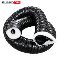 Conduit flexible isolé rond noir de haute qualité, couche isolante de 40 mm, pour la ventilation de la climatisation centrale
