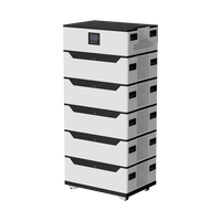 Batterie solaire domestique empilable 10 kWh 51,2 V 200 Ah avec onduleur tout-en-un, LiFePO4 Power Wall, BMS, télécommande, efficacité 95 %