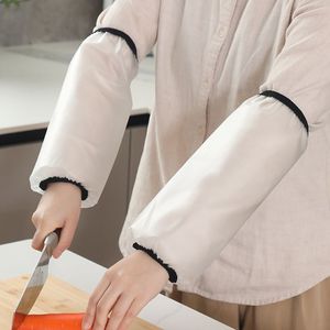 Mangas protectoras impermeables y resistentes al aceite, protección de manga larga para limpieza de cocina, uso diario, negro mate, blanco mate - Product Image 2