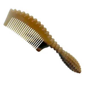 หวีฮอร์นธรรมชาติป้องกันการชี้ฟูสำหรับผมที่ดูเงางามและมีสุขภาพดีหวีเขามีสไตล์ด้วยงานฝีมือ - Product Image 4