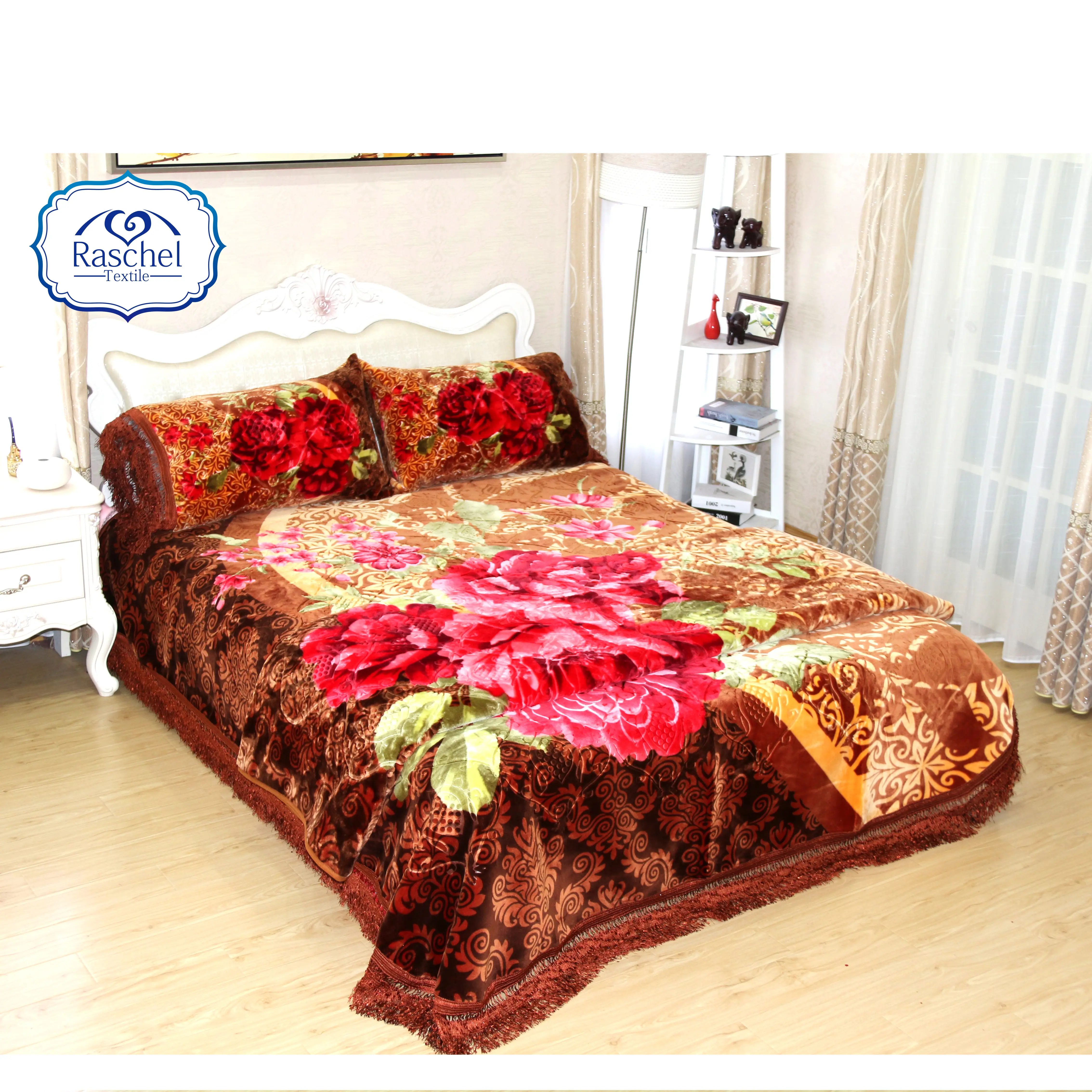 Instahot, nouveau modèle Parure de lit en nattes, couverture lourde, pour le marché de dubaï, ensemble de 4 pièces, 2021