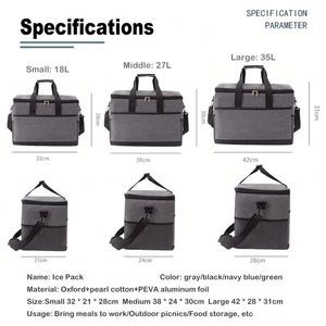Wholesale Custom Insulated Cooler Portable Oxford Fabric Leak Proof Waterproof Aluminum Foil Food Thermal Bag for Picnic - Product Image 4