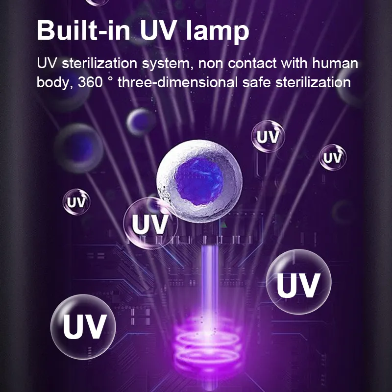 Wifi akıllı app kontrol hava temizleyici aromaterapi fan fonksiyonu UV lambası ile hava temizleyici
