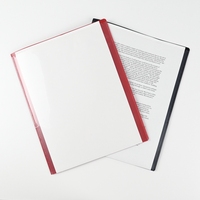 Porte-documents professionnel noir haut de gamme à deux poches avec logo personnalisé pour le bureau et le droit
