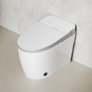 Inodoro Inteligente <span class=keywords><strong>MUBI</strong></span> de Cerámica con Sifón en Forma de <span class=keywords><strong>S</strong></span> Alargado, Asiento con Calefacción, Bidé Automático Montado en el Suelo, Artículos Sanitarios - Product Image 2