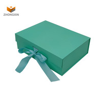 Boîte cadeau avec ruban interchangeable et fermeture magnétique pour emballage de luxe pliable boîte de rangement robuste boîte cadeau en papier