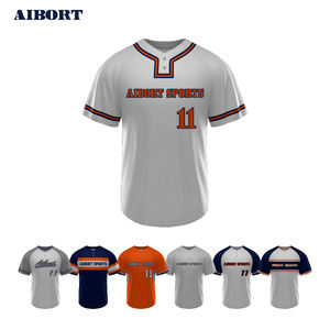 Aolan Custom 2 Knoopbedrukte Honkbaltrui Met Ademende Plus Size Unisex Sets Voor Sportliefhebbers - Product Image 2