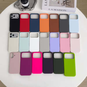 Coques de téléphone en silicone liquide pour iPhone 18 Pro Max avec recharge sans fil, vente en gros de coques en microfibre et silicone pour iPhone 18 Pro, 17, 16 - Product Image 6