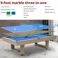 Table de billard Xikuno noire à huit tables multifonctionnelle 3 en 1 Table de conférence de tennis