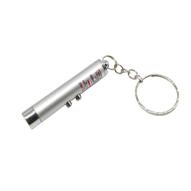 Aluminum Alloy Led Flashlight Infrared Laser Keyring Pendant Laser Cat Teasing Stick Pet Cat Teasing Pen
