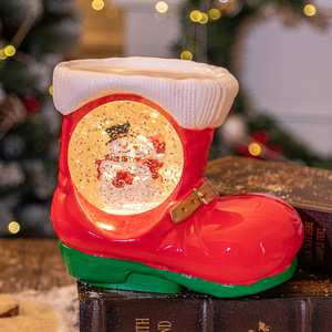 Creative New Christmas <b>Boots</b> Music Lights Battery/USB Powered Christmas Decoration Gifts Crafts Music <b>Box</b> Crystal Snowball Gift - Product Image 3