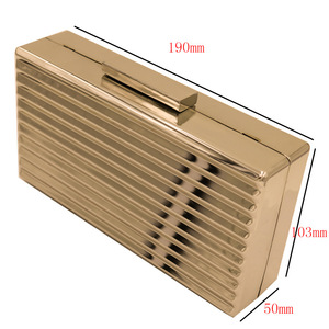 China Supplier OEM Factory Customize Gold <strong>Silver</strong> Color <strong>Evening</strong> <strong>Bag</strong> Women Metal Clutch Purse Dressing <strong>Bag</strong> - Product Image 3
