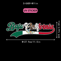 Placas con nombres de estados de México, diseños de letras y banderas, pegatinas de transferencia UV DTF, calcomanías listas para aplicar en tazas Libbey Cold Cup