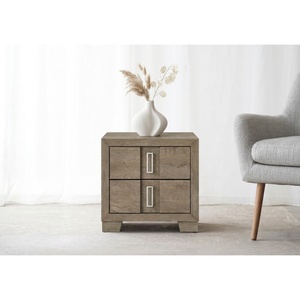 Mesita de Noche Transicional de 2 Cajones, Gabinete Compacto para Dormitorio, Fabricada en Malasia - Product Image 4