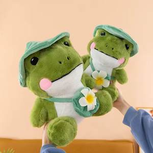 Nuovo Simpatico Peluche a Forma di Rana con Cappello, Super Morbido con Imbottitura in Cotone PP, Antistress, Disponibile in Taglie Grandi e Piccole, Regalo per Bambini - Product Image 3