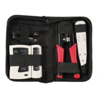 Kit d'outils de sertissage réseau professionnel 9 en 1 RJ45 RJ11 RJ12 ensemble de pinces à sertir à prise modulaire Cat5e Cat6 testeur de câble Ethernet