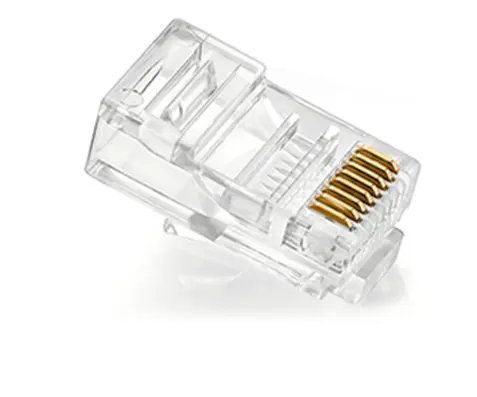 Broche de connecteur plaquée or UTP Cat5e Cat6 Ethernet RJ45 8P8C LAN câble réseau prise rj45