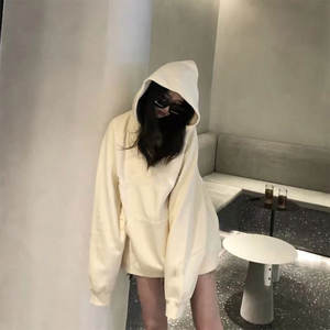 FG360H Nouveau Pull à Capuche Automne Uni pour Homme, en Tissu Éponge Tricoté, Style Manteau à Double Ligne, Tendance, Personnalisable avec Logo, Vierge - Product Image 3