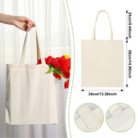 Sac fourre-tout en toile personnalisé avec poignée, toile de coton réutilisable, sac fourre-tout pour les courses, sac fourre-tout vierge pour la promotion publicitaire
