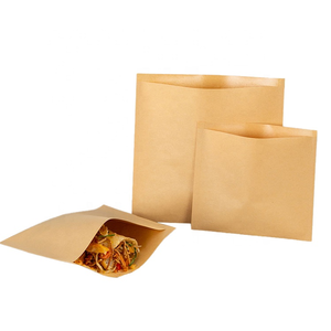 Vente en gros personnalisée d'usine, sac en papier kraft jetable résistant à l'huile pour collation, emballage d'aliments frits, sac de côtelettes de <span class=keywords><strong>poulet</strong></span> à hamburger avec logo - Product Image 6