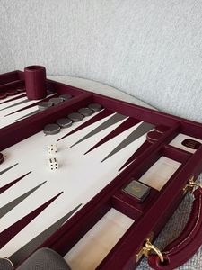 Backgammon Set <span class=keywords><strong>gioco</strong></span> include tavolo due Set di 15 <span class=keywords><strong>dama</strong></span> due coppie di dadi raddoppio cubo due tazze di dadi - Product Image 2