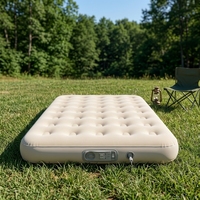 Matelas gonflable large et respirant pour dormir, auto-gonflant + air + matelas floqué pour jardin, plage, pique-nique