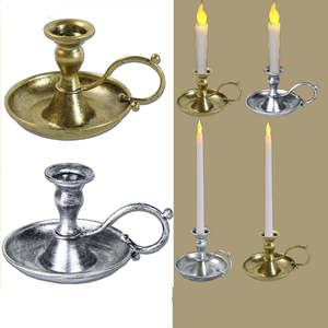 Support de bougie conique en métal avec poignée, ornement pour bougie, pour mariage, table à manger, maison de campagne - Product Image 2