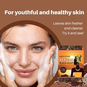 Jabón Negro Africano en Barra, Blanqueador, Adelgazante, con Manteca de Karité, Elimina el Acné y las Manchas Oscuras, Suaviza <span class=keywords><strong>la</strong></span> Piel del Rostro, Cuerpo y Cabello, 100g - Product Image 5