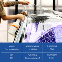 Film de protection TPU pour pare-brise de voiture, anti-éblouissement, anti-rayures, ultra-transparent, sans effet vertigineux, le plus vendu