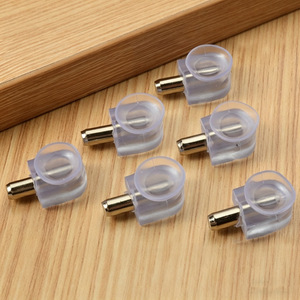 Yuelide Glass Shelf Holder Transparent <b>Plastic</b> 5mm 6mm European Style Support <b>Bracket</b> Easy Installation Shelf Pin - Product Image 1