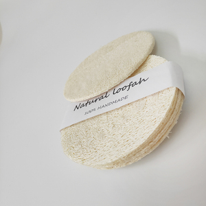 Bán buôn tự nhiên tái sử dụng CHA miếng bọt biển chà trắng vòng rửa món ăn xơ mướp cellulose miếng bọt biển Pad Scrubber - Product Image 6