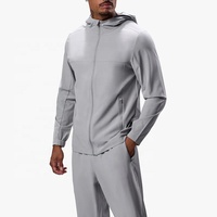 Ensemble de survêtement personnalisé avec logo imprimé, pantalon de jogging et sweat à capuche, ensemble de jogging, coupe-vent en nylon tissé pour hommes