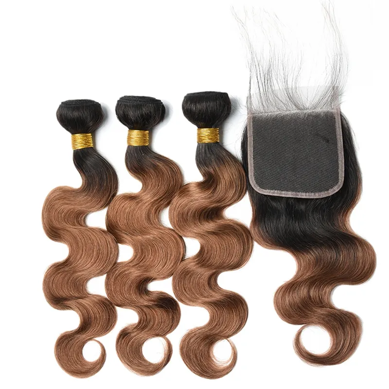 1B 30# Body wave peruvian virgin hair bundles and closure set with closure bulk human hair raw wig styling kit bundle
