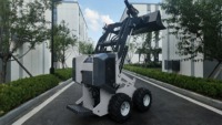 Mini-chargeuse compacte sur roues diesel 1000 kg, force de rupture 3,5 kN, hydraulique 16 MPa, mini-dumper compact, moteur, capacité de montée 25 degrés