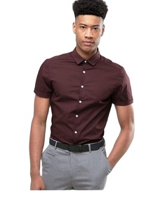 slim fit dress slacks Formal Burgundy Dress Shirt | Modern Fit main image 1