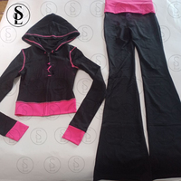 Vêtements pour femmes, sweat-shirts Y2k à fermeture éclair avec pantalon capri, ensemble de yoga 2 pièces pour femmes, ensemble de survêtement pour femmes