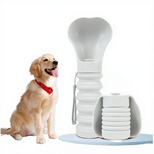 New Arrival Foldable Waterproof Travel Portable Dog Cat Solid Color Food Grade Silicone Pet Water Bottle Outdoor Adventure - Product Image 2